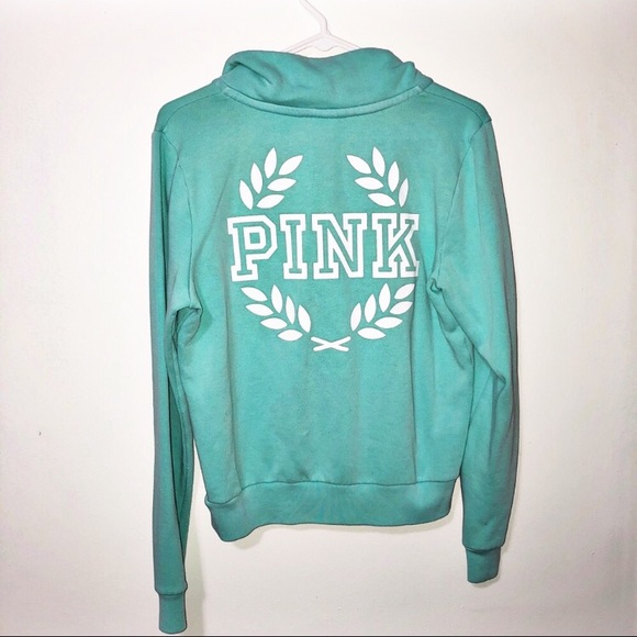 PINK Victoria's Secret Tops - Pink Victoria secret teal quater zip with pocket S